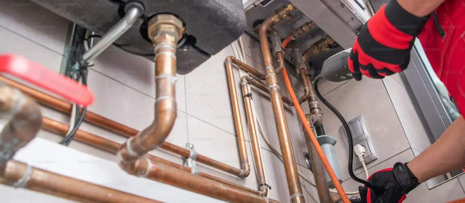 Plumbing pipes and fittings installation